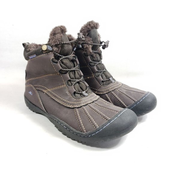 JBU Women's Size 7 Pullman Winter Ankle Boots Brown Vegan - Picture 1 of 9